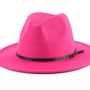 Hot pink fedora